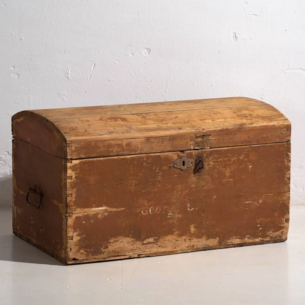 Coffre ancien à patine brune (c.1920) #49