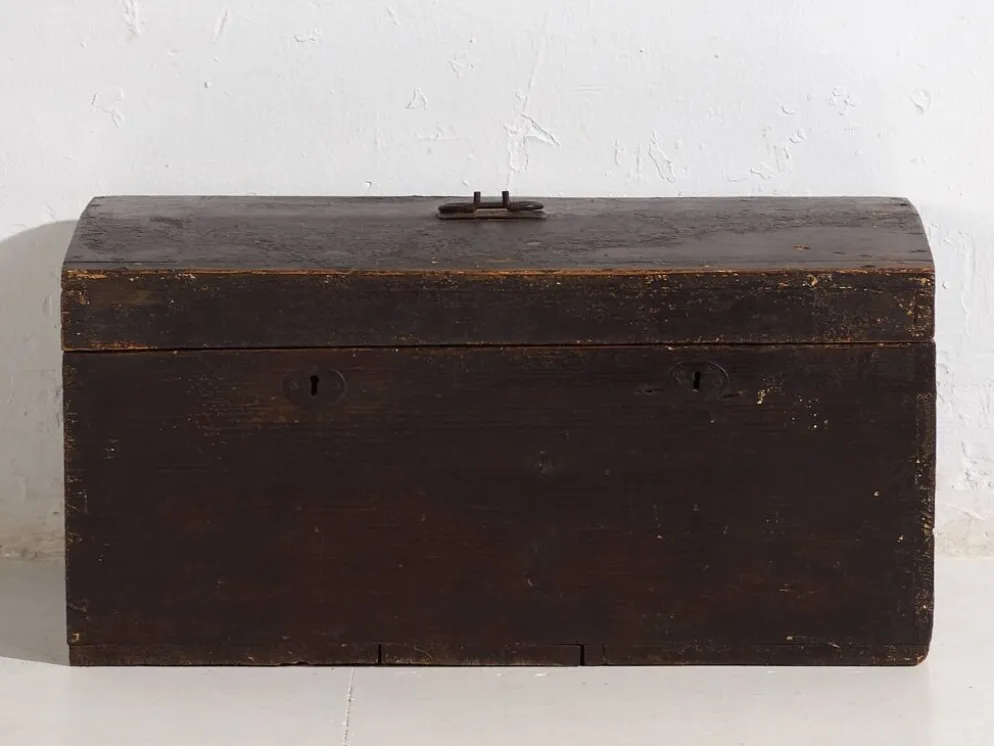 Coffre ancien à patine foncée (c.1920) #10