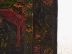 Coffre ancien peint en bois de pin – Chine, vers 1900