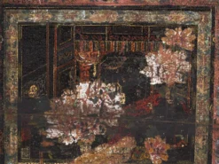 Coffre ancien peint en bois de pin – Chine, vers 1900