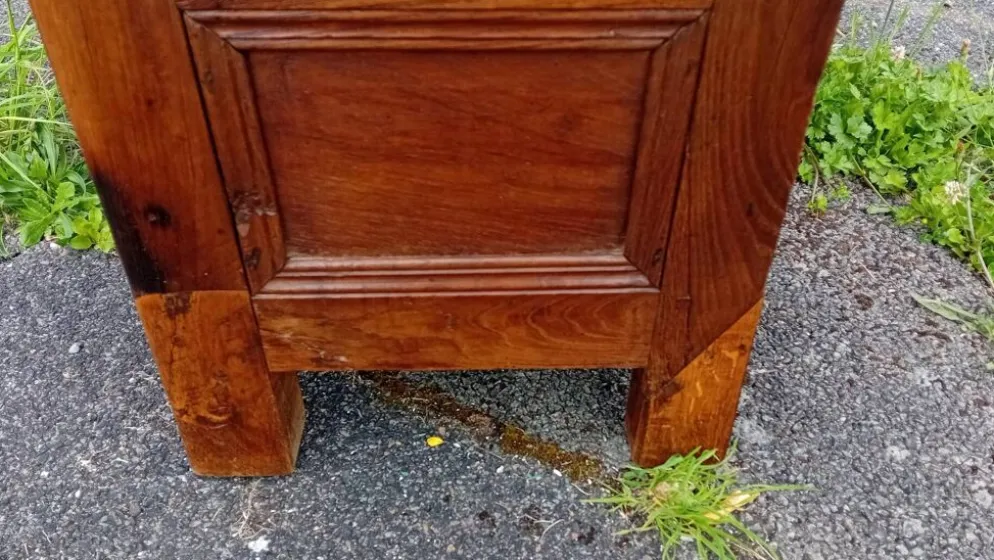 Coffre banc en chêne XIX ieme