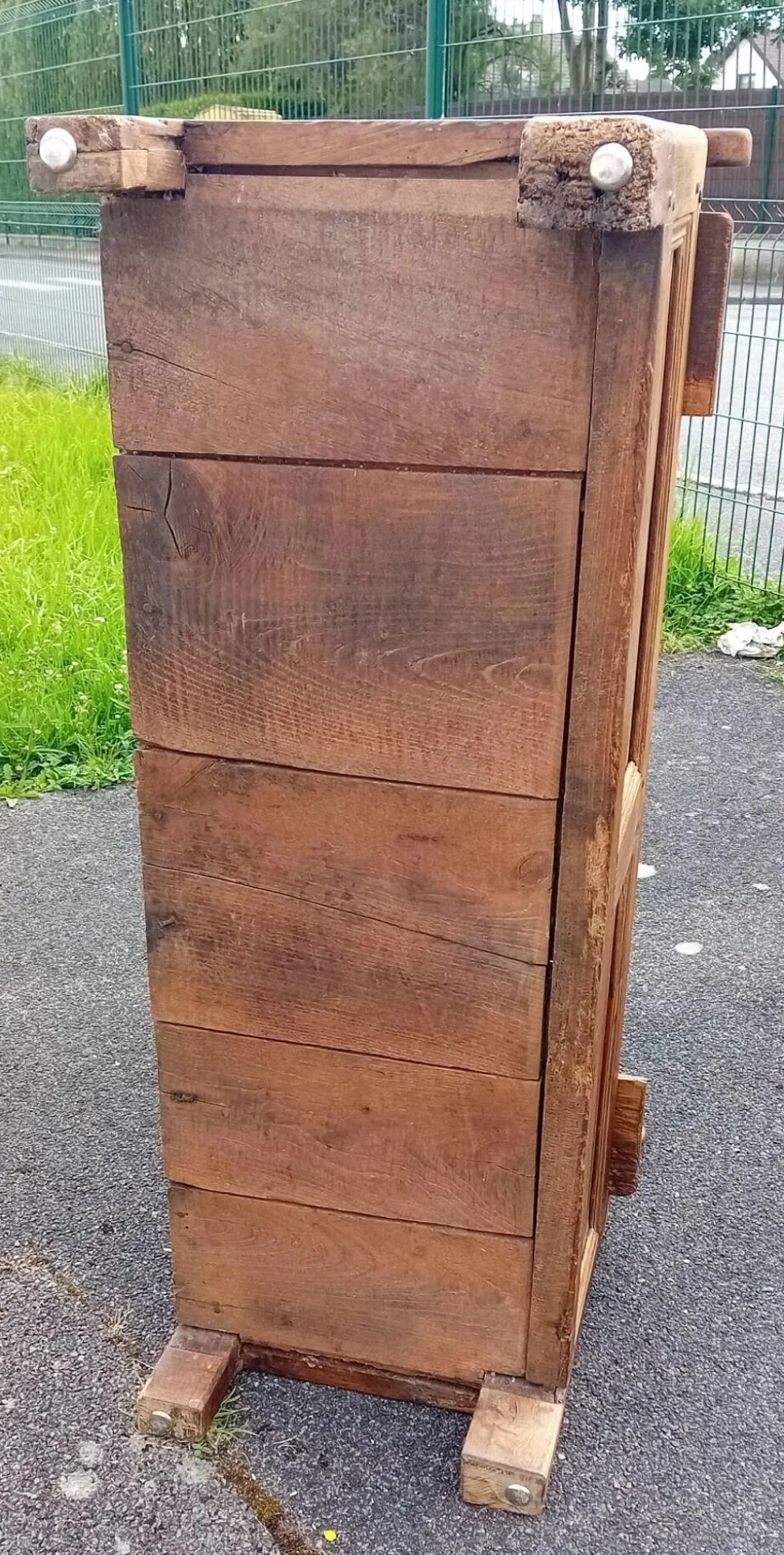 Coffre banc en chêne XIX ieme
