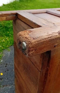 Coffre banc en chêne XIX ieme