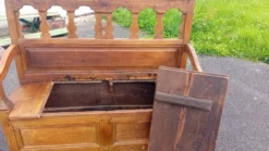 Coffre banc en chêne XIX ieme