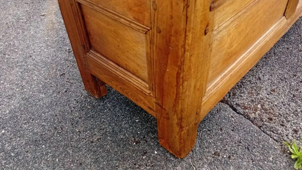 Coffre banc en chêne XIX ieme