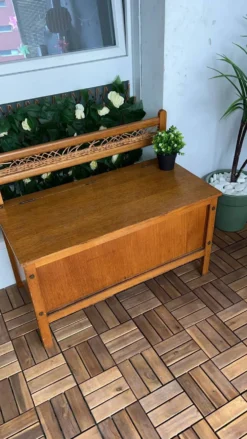 Coffre/ banc vintage en bois des années 60/70