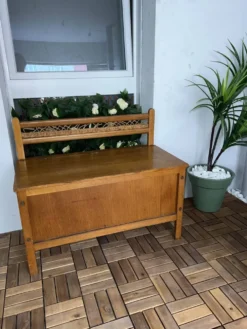 Coffre/ banc vintage en bois des années 60/70