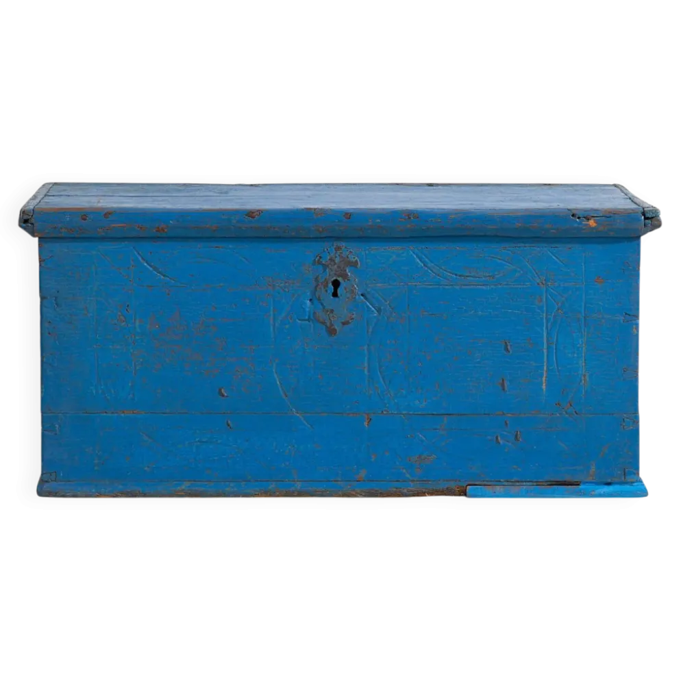 Coffre bleu ancien (c.1920)
