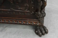Coffre à couverture en chêne néo-renaissance français, 19e siècle