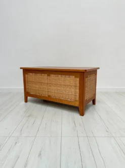 Coffre à couvertures / banc de rangement vintage danois en teck des années 1960 par Kai Winding pour Poul Hundevad