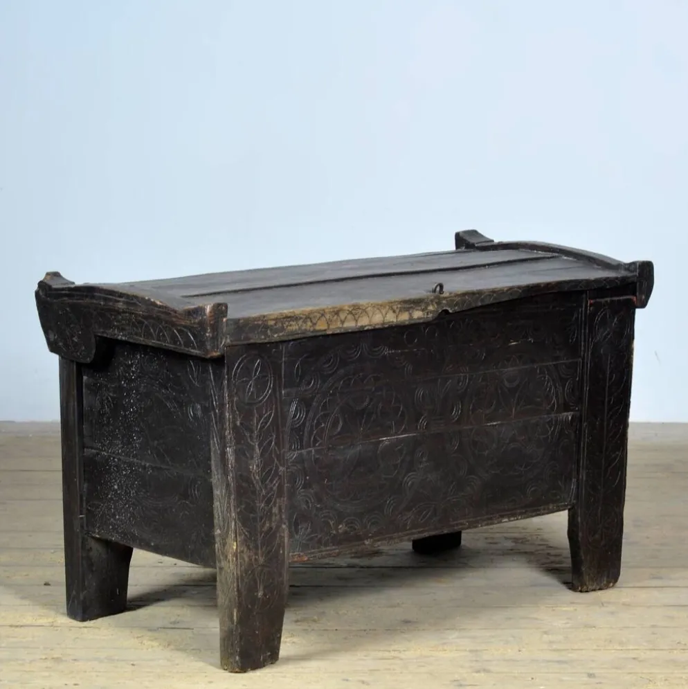 Coffre de berger antique, années 1850