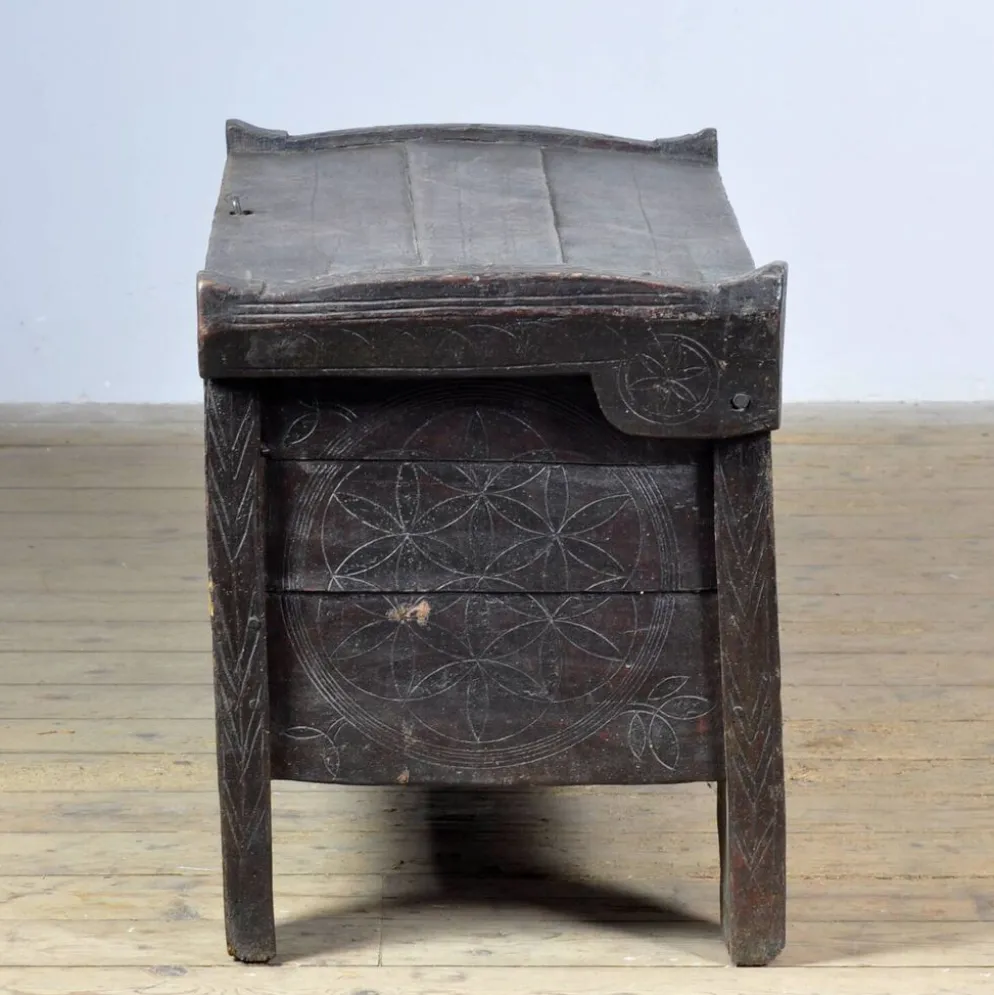 Coffre de berger antique, années 1850