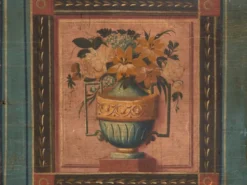 Coffre de mariage ancien peint en pin – Empire austro-hongrois , 1841