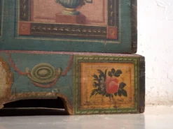 Coffre de mariage ancien peint en pin – Empire austro-hongrois , 1841