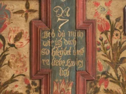 Coffre de mariage ancien peint en pin – Empire austro-hongrois, Année 1775