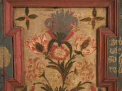 Coffre de mariage ancien peint en pin – Empire austro-hongrois, Année 1775