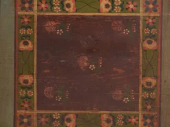 Coffre de mariage ancien polychrome – Europe centrale, vers 1850