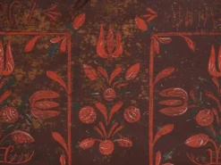 Coffre de mariage en pin aux tulipes peintes – Europe centrale, 1891