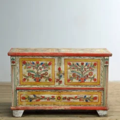 Coffre de mariée art populaire, vers 1950