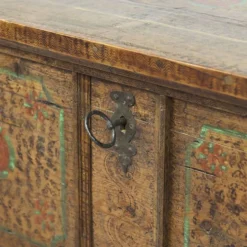 Coffre de mariée peint en art populaire ancien 1737