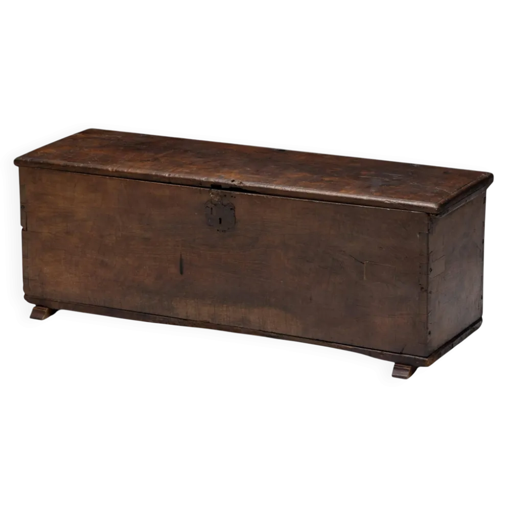 Coffre de rangement en bois ancien, France, fin du XVIIIe siècle