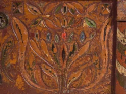 Coffre de trousseau centre-européen en pin polychromé – Europe centrale, 1889