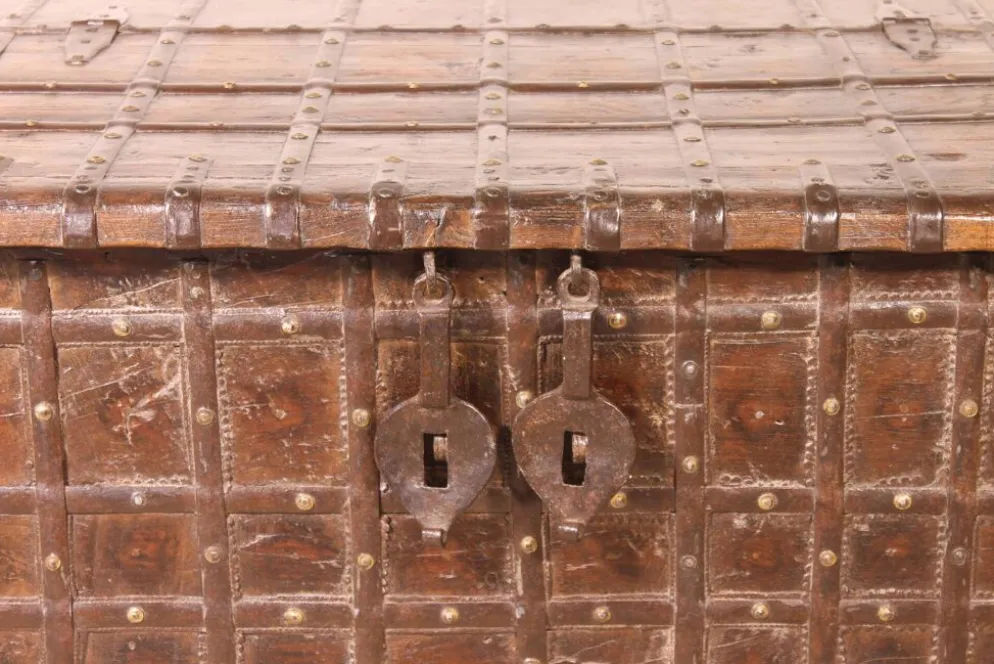 Coffre Du Rajasthan/ Table Basse -19° Siècle-Inde
