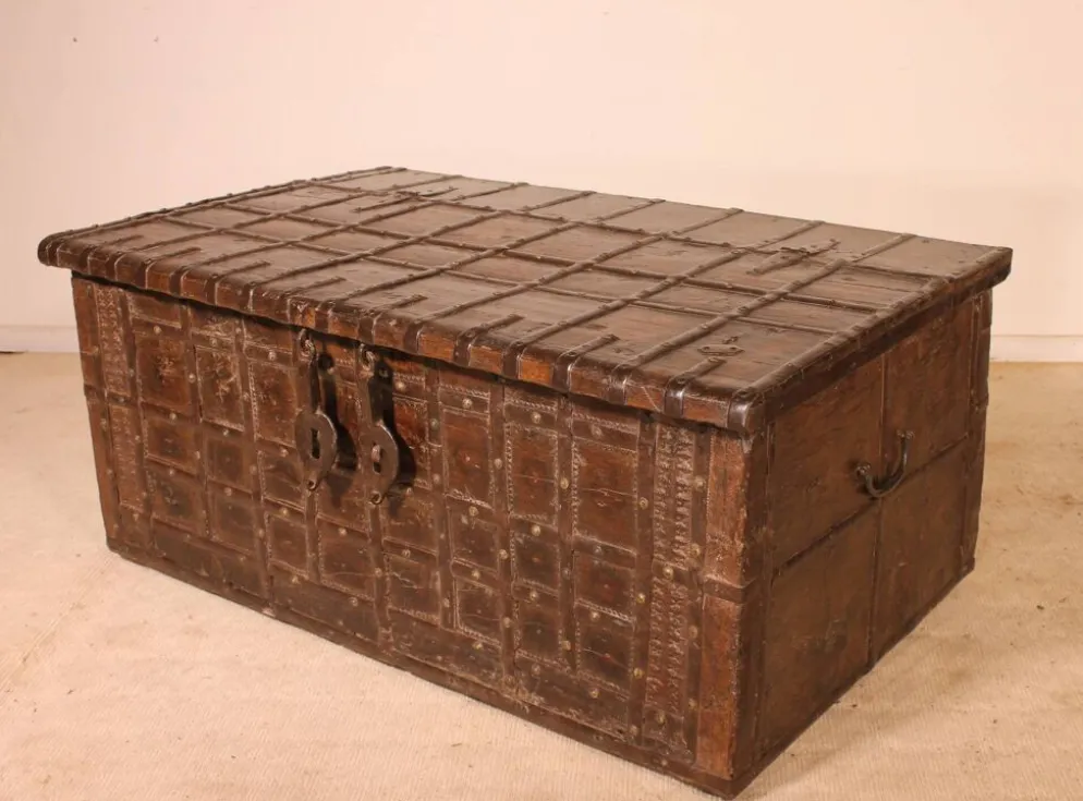 Coffre Du Rajasthan/ Table Basse -19° Siècle-Inde