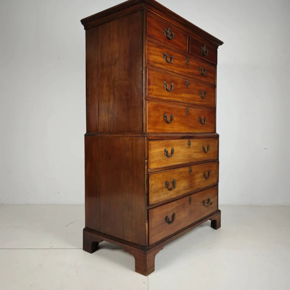 Coffre en acajou anglais géorgien sur coffre, vers 1820