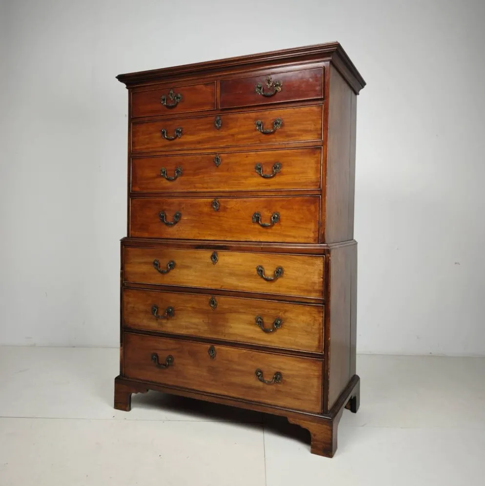 Coffre en acajou anglais géorgien sur coffre, vers 1820