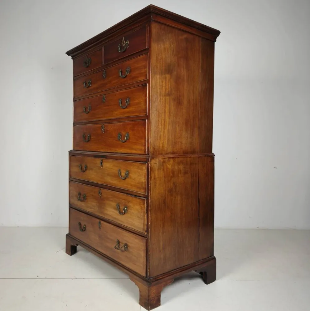 Coffre en acajou anglais géorgien sur coffre, vers 1820