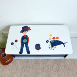Coffre à jouets en bois, années 60