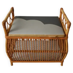 Coffre à jouets scandinave en rotin