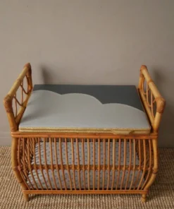 Coffre à jouets scandinave en rotin