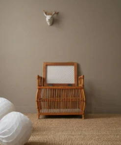 Coffre à jouets scandinave en rotin