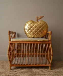 Coffre à jouets scandinave en rotin
