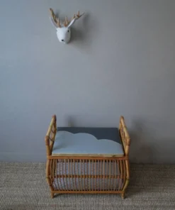 Coffre à jouets scandinave en rotin