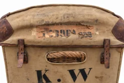 Coffre malle en rotin osier Militaria, Militaire Français Collection