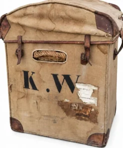 Coffre malle en rotin osier Militaria, Militaire Français Collection