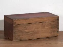Coffre oriental ancien rouge grenat (vers 1900) #36