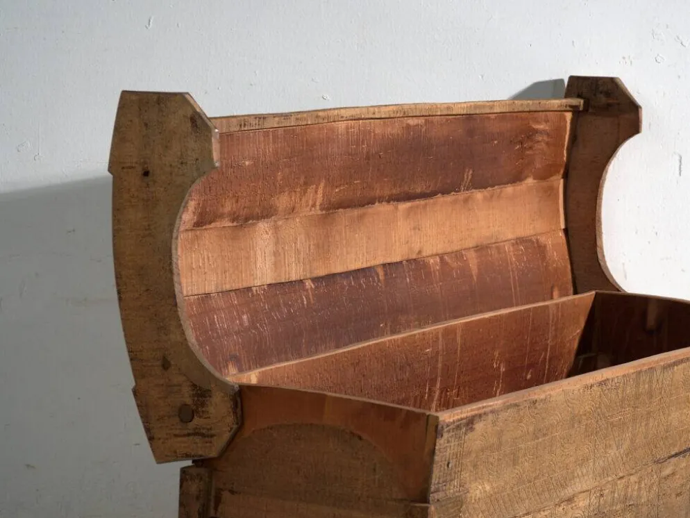 Coffre primitif ancien en bois – Transylvanie, vers 1850