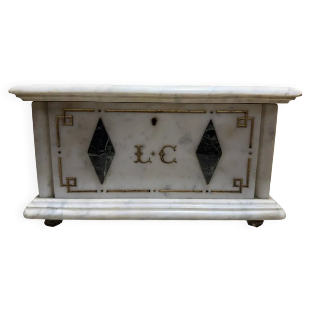 Coffret - Boîte à bijoux en marbre Napoléon III