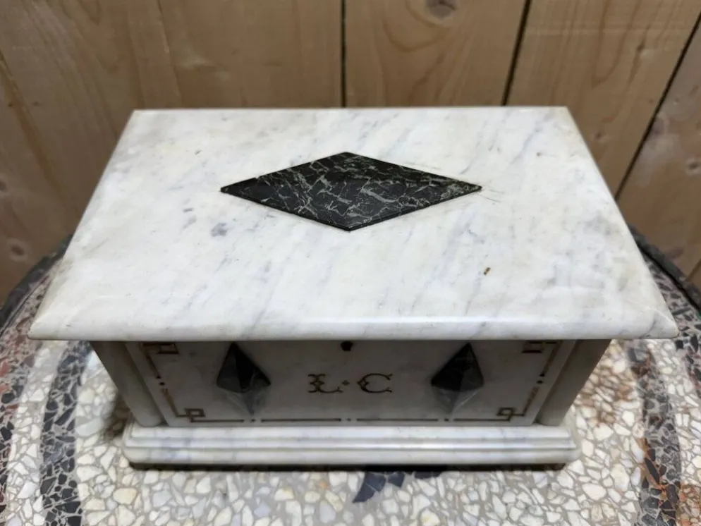 Coffret - Boîte à bijoux en marbre Napoléon III
