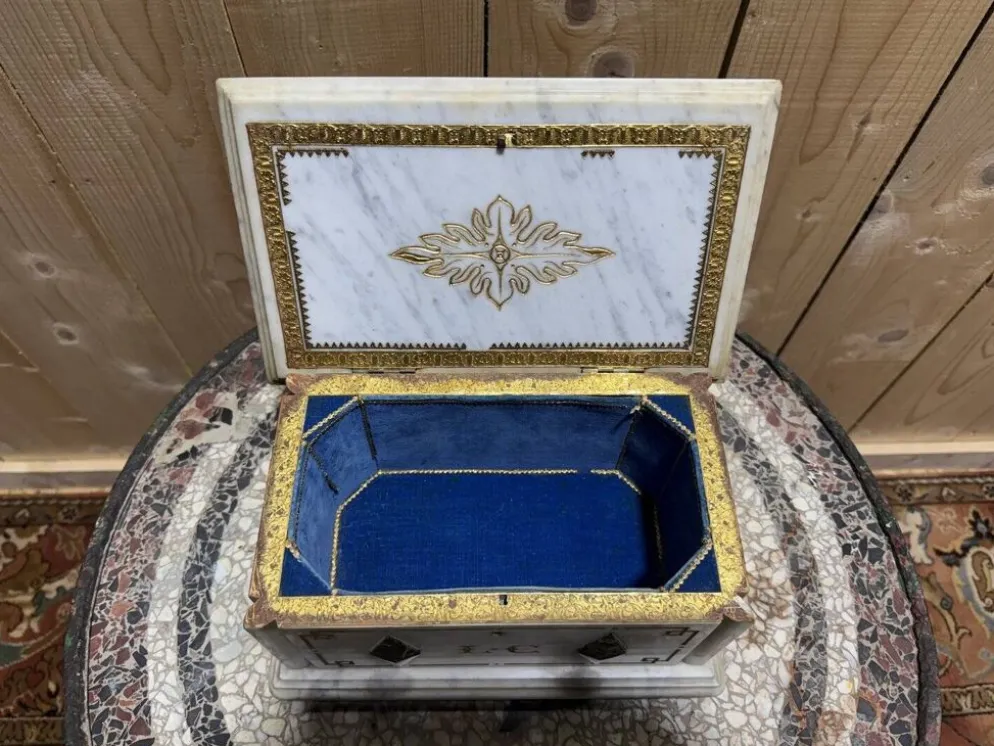 Coffret - Boîte à bijoux en marbre Napoléon III