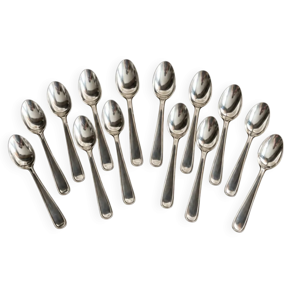 Coffret Christofle 12 cuillères à moka en métal argenté
