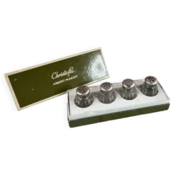 Coffret Christofle 4 salerons argent massif