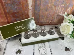 Coffret Christofle 4 salerons argent massif