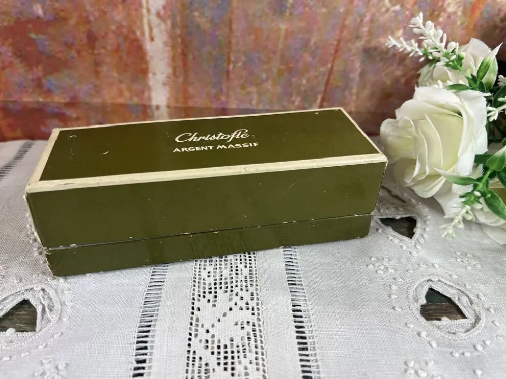 Coffret Christofle 4 salerons argent massif
