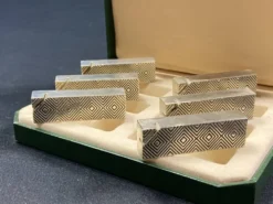 Coffret complet de 6 porte-menus Vintage en métal 1960-1970