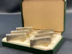 Coffret complet de 6 porte-menus Vintage en métal 1960-1970